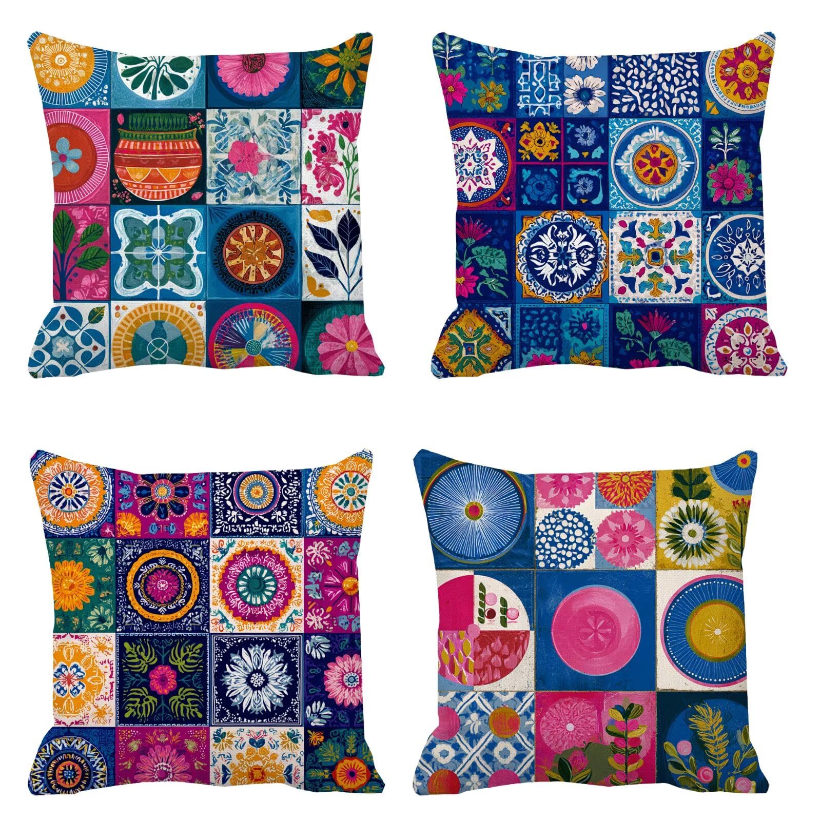 Taie oreiller 50x50cm impermeable anti-taches pour coussin salon jardin