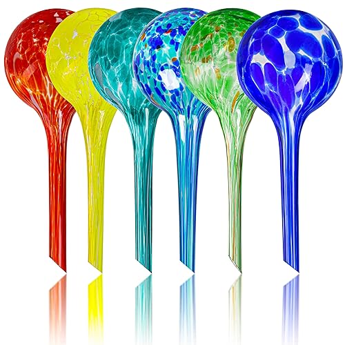 Plant Watering Globes Set of 6 - Small Glass Self
