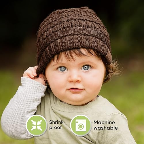 Miniatura 6 de Paquete de 3 gorros de bebé, sombreros para recién nacido, sombreros para bebé, sombreros para niña, gorro para recién nacido, gorro de invierno