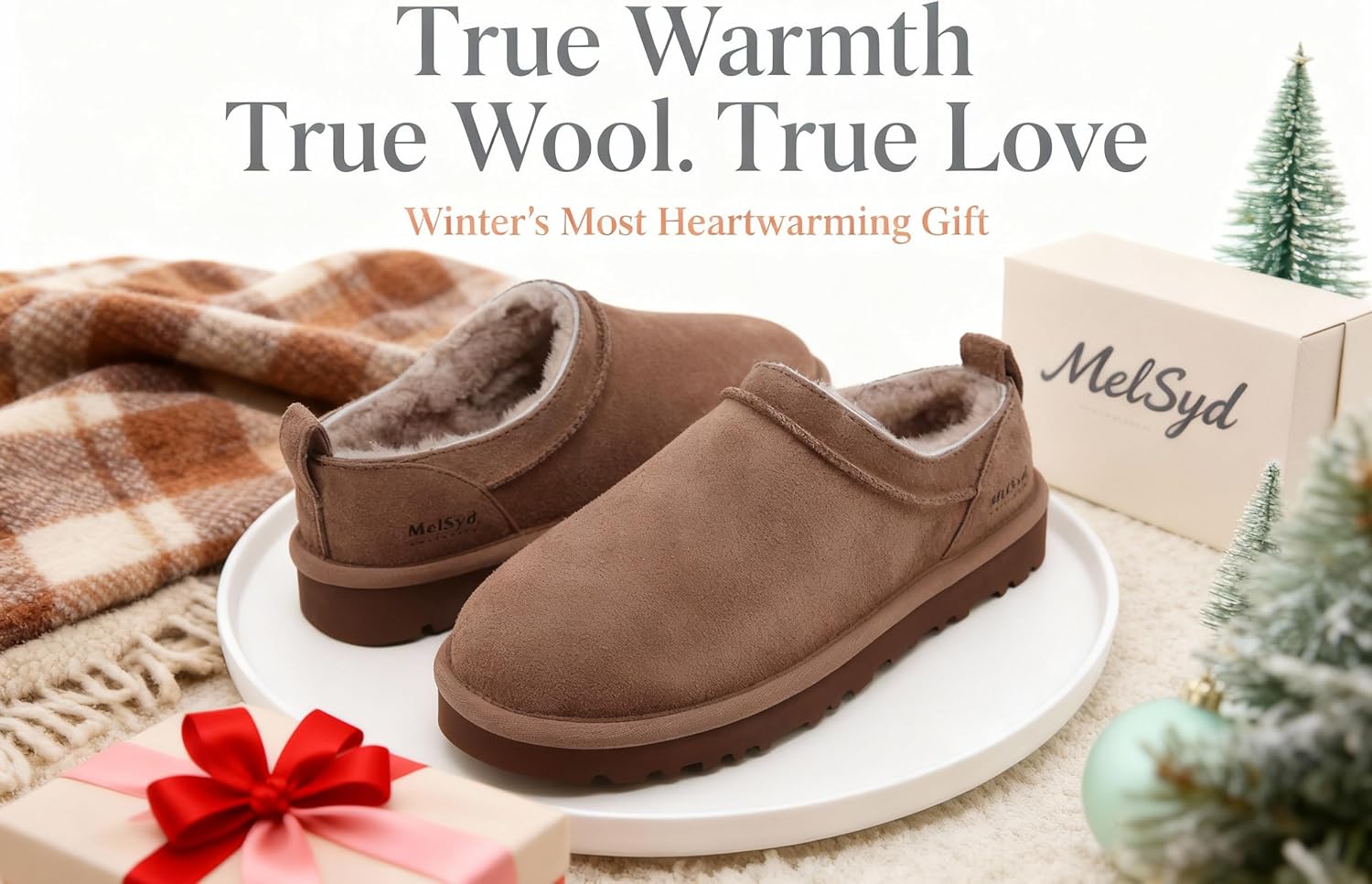 Mel&Syd MelSyd Classic Micro Mini Boots: 100% Australian Sheepskin Lined - Waterproof Suede with Elastic Memory Foam Fall Shoes for 2026 Fashion Women Daily Wearing In/Outdoor