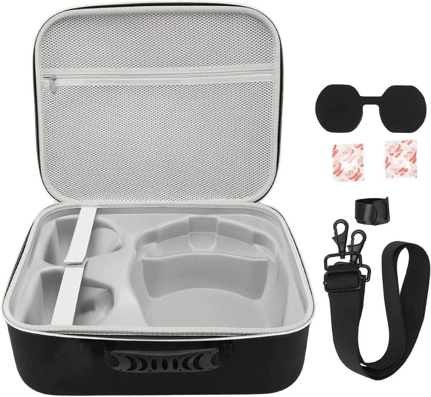 PS VR2 Protective Case, Hard EVA Waterproof Travel Case with Adjustable Strap, Double Zipper, Large Capacity for PS VR2 All-in-One VR and Accessories