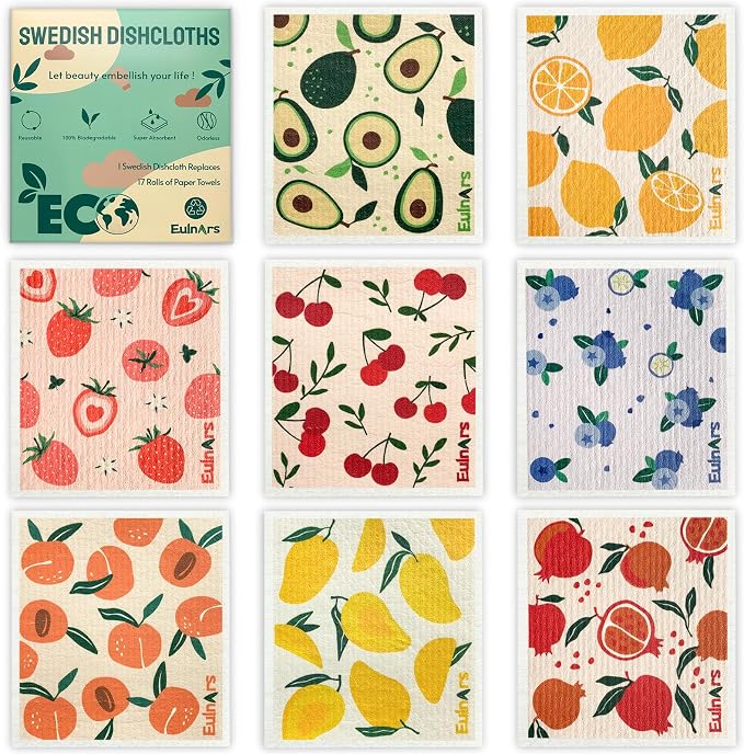 Reusable Swedish Dishcloths, set of 8