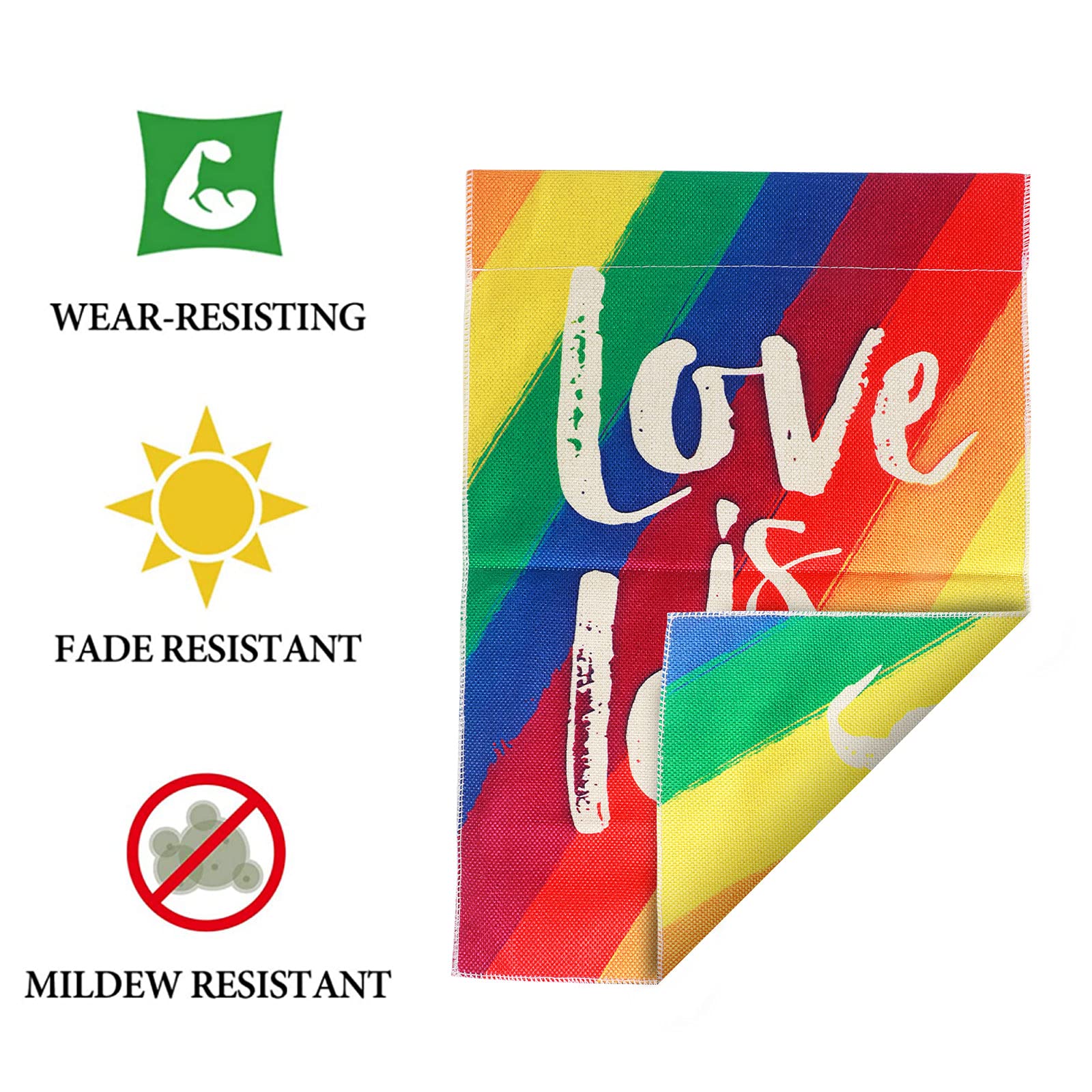 Pride Gartenflagge Regenbogen – 30,5 X 45,7 Cm Doppelseitige LGBT Fahne Für Balkon & Garten