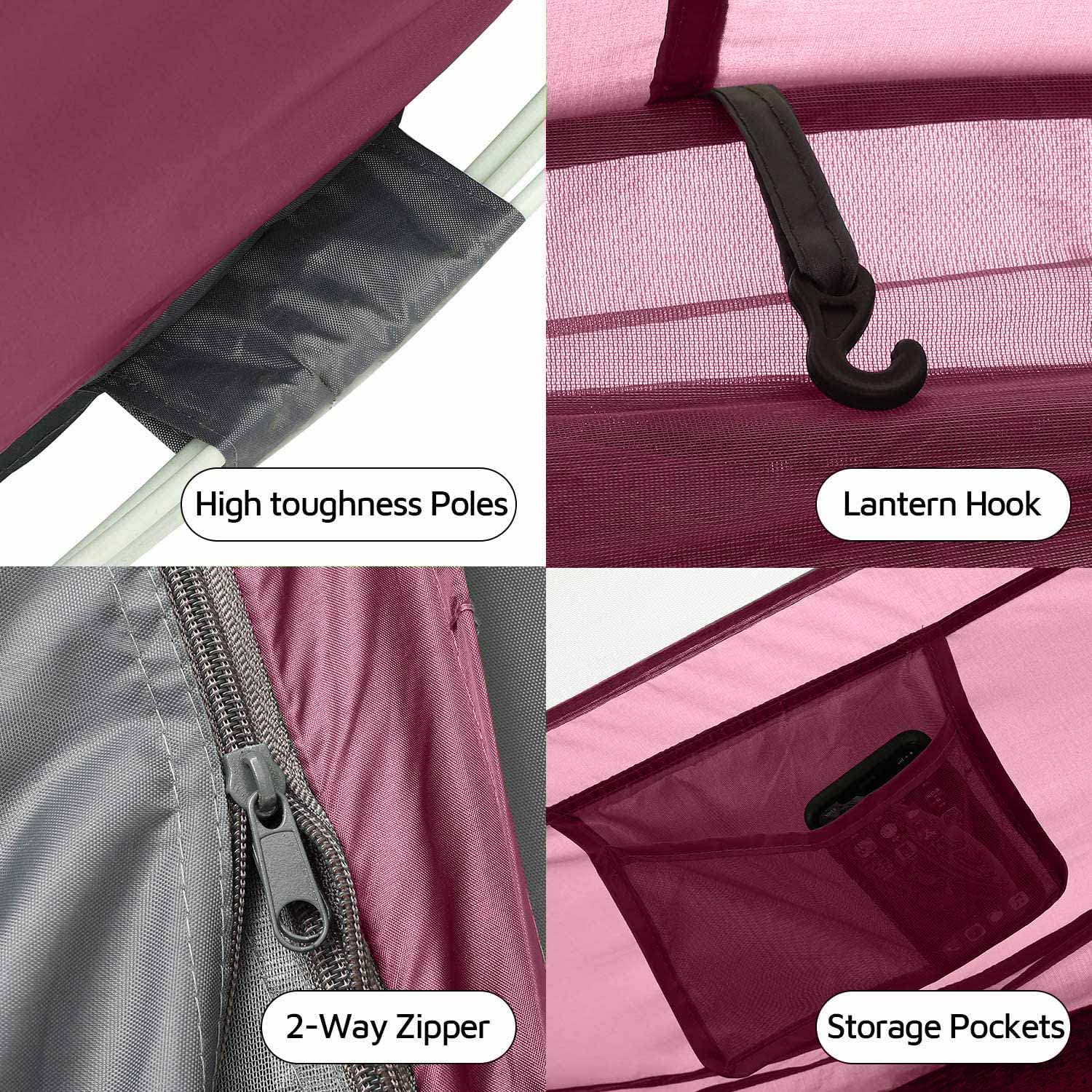Instant Pop Up Tent Familie Camping Tent 4-7 Persoons Draagbare Tent Automatische Tent Waterdicht Winddicht voor Kamperen Wandelen Bergbeklimmen (Donkergroen 3