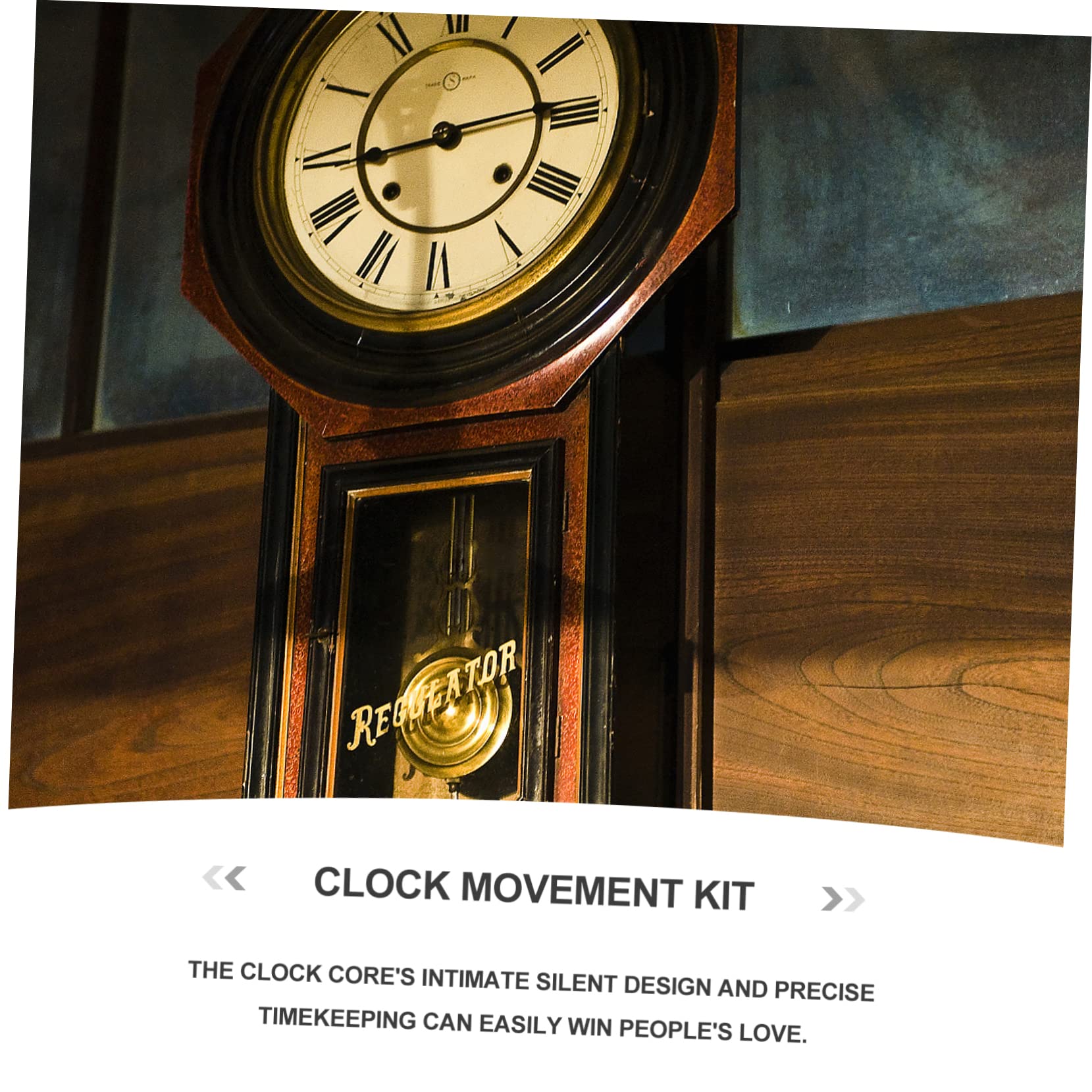 Mipcase Mécanisme Horloge Silencieux Quartz Pendule Métal Kit de Réparation Bricolage Accessoires Horlogerie Rechange Pendules Murales Outil Domestique