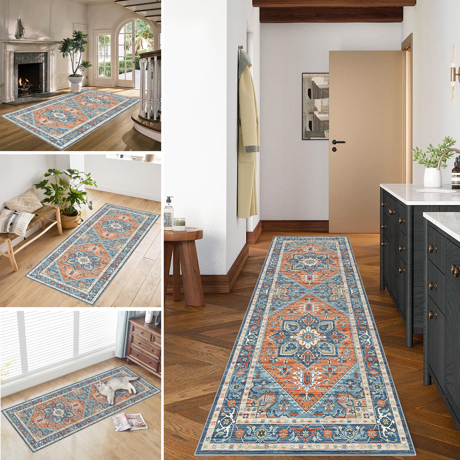 Tapis passage couloir antidérapant pour éviter les glissades dans l'entrée