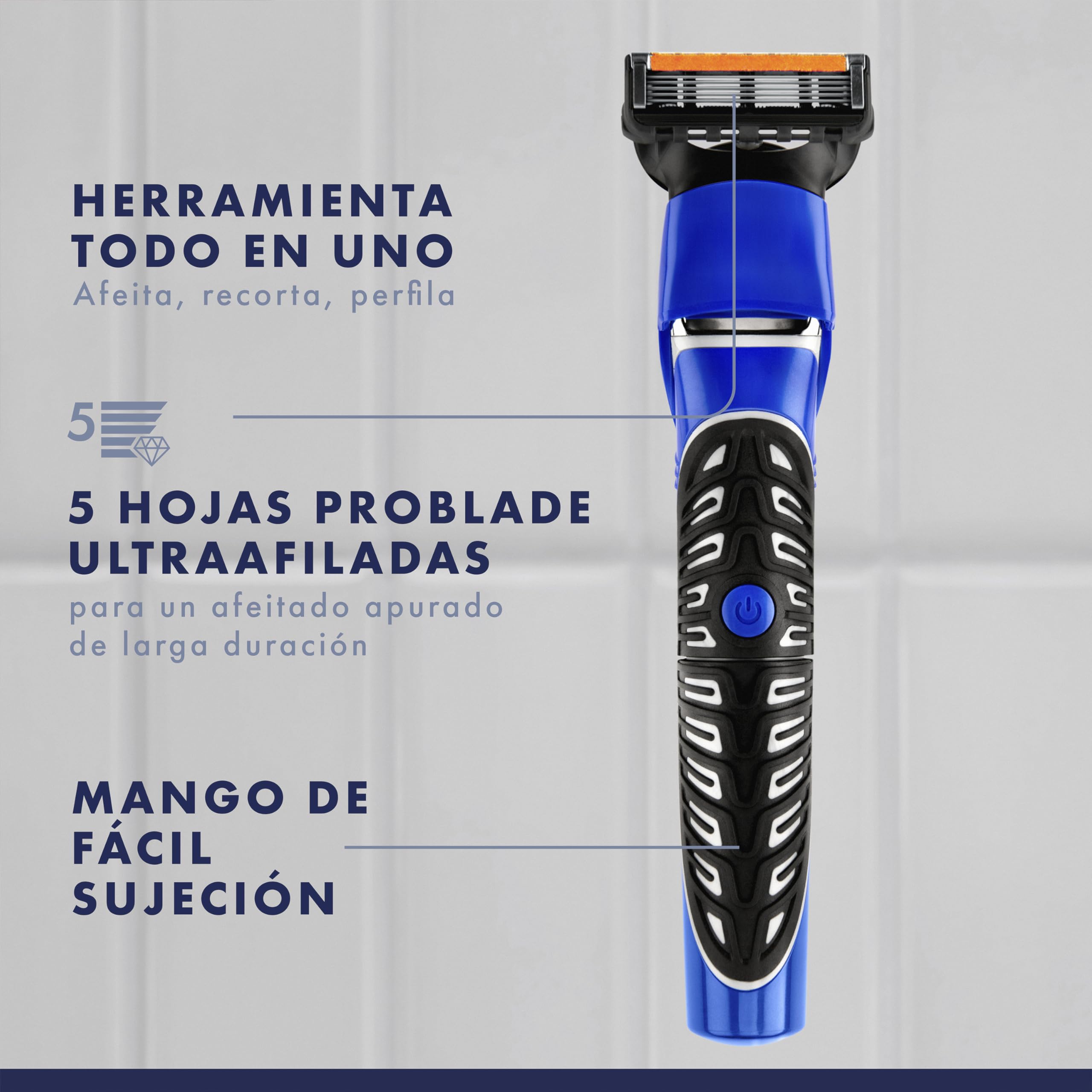 Gillette Recortadora Todo en 1: Recorta, Afeita Y Perfila con Precisión Cara Y Cuerpo, Resistente al Agua, Cortapelos 4 en 1 para Hombre con 3 Peines Y 1 Recambio Proglide