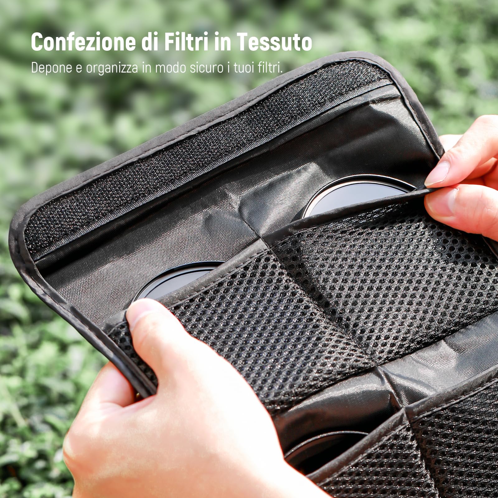 NEEWER Kit di Filtro per Obiettivo da 43mm: UV, CPL, FLD, ND2, ND4, ND8, Paraluce e Copriobiettivo Compatibile con Canon Nikon Sony Panasonic Fotocamere DSLR con Obiettivo da 43mm