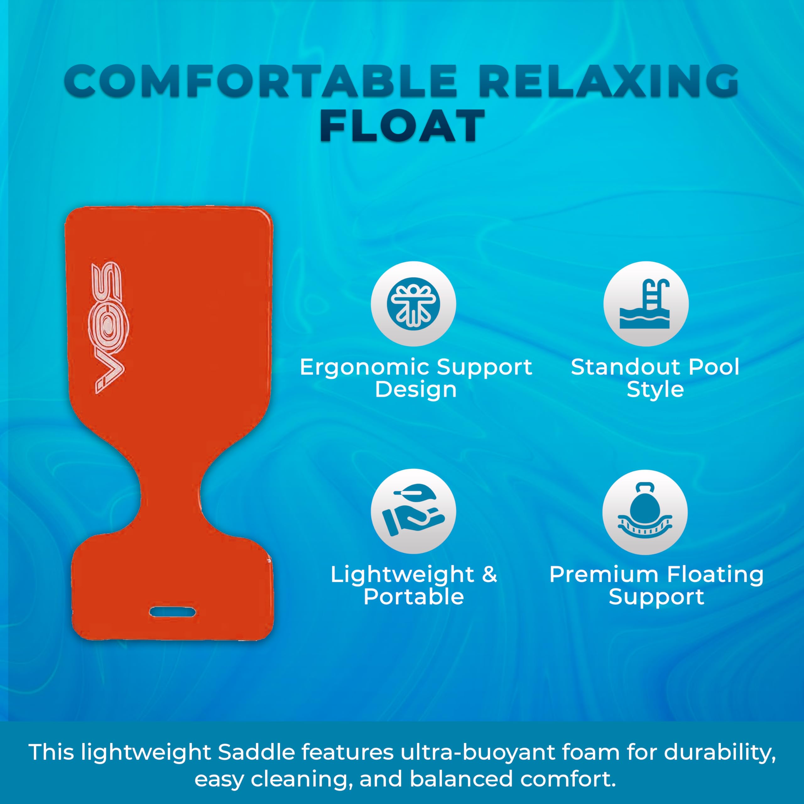 Snapklik.com : VOS Phoenix Water Solid Saddle Floats For Adults And ...