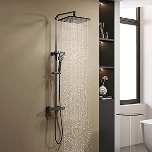 Set Doccia Retrò In Ottone Anticato - Con Soffione A Pioggia 8" E Doccetta Regolabile - Foto 11