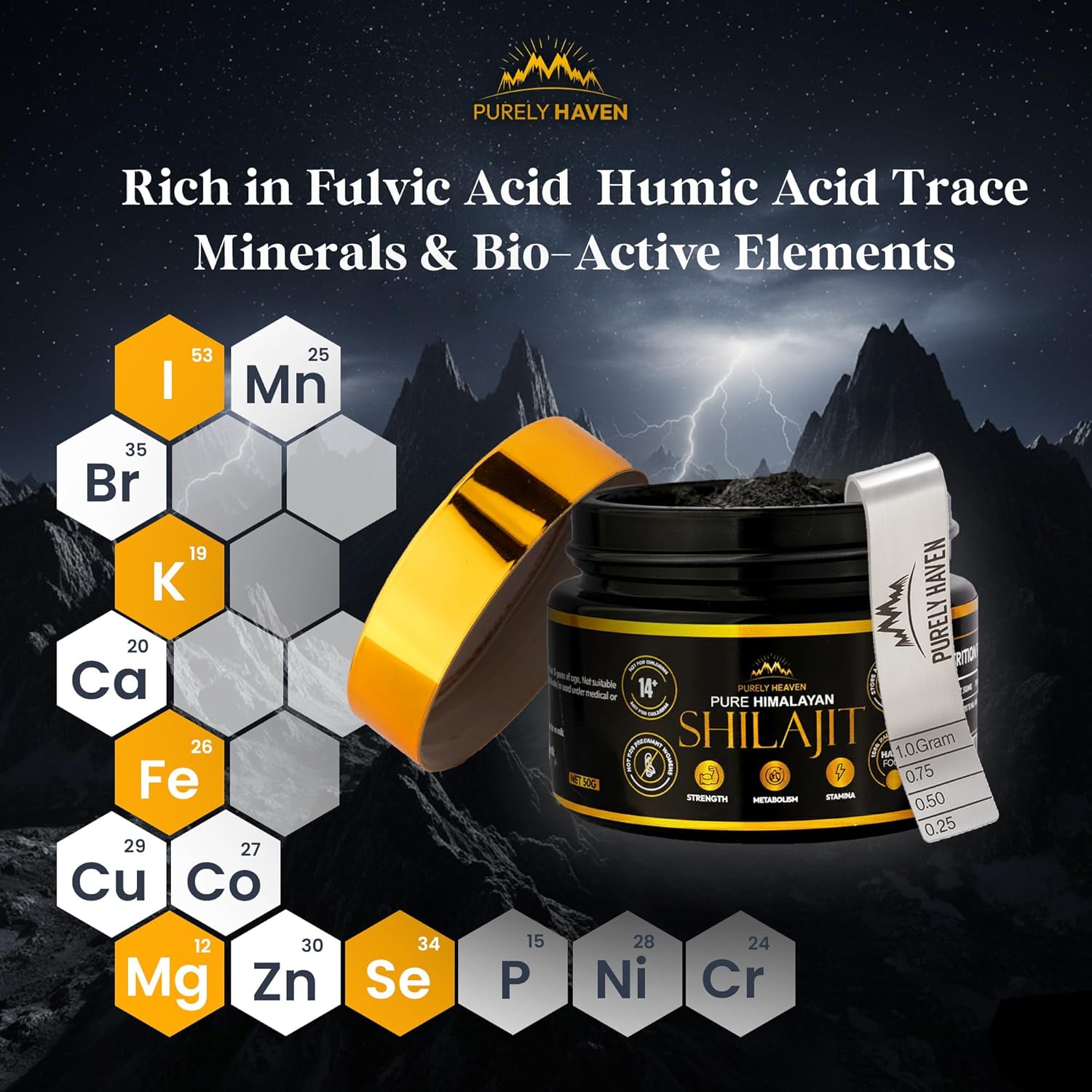 Shilajit Resin Pure Himalayan Organic Resin 50 gram