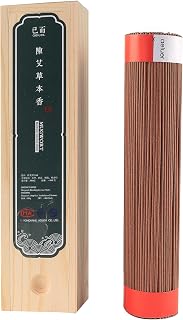 400 Pieces Joss Incense Sticks,Asian Classic Blending Incense, Natural Fragrance Air Freshener -Mugwort 陈艾草本香