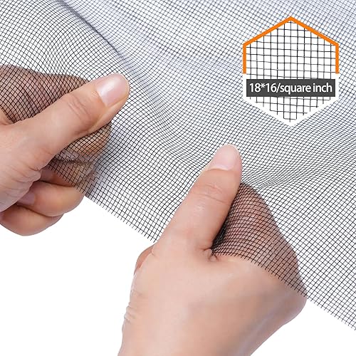 Miniatura 5 de Rollo de pantalla de fibra de vidrio de 59 pulgadas x 100 pies, rollo continuo con protección UV, instalación y reparación de puertas y ventanas (59