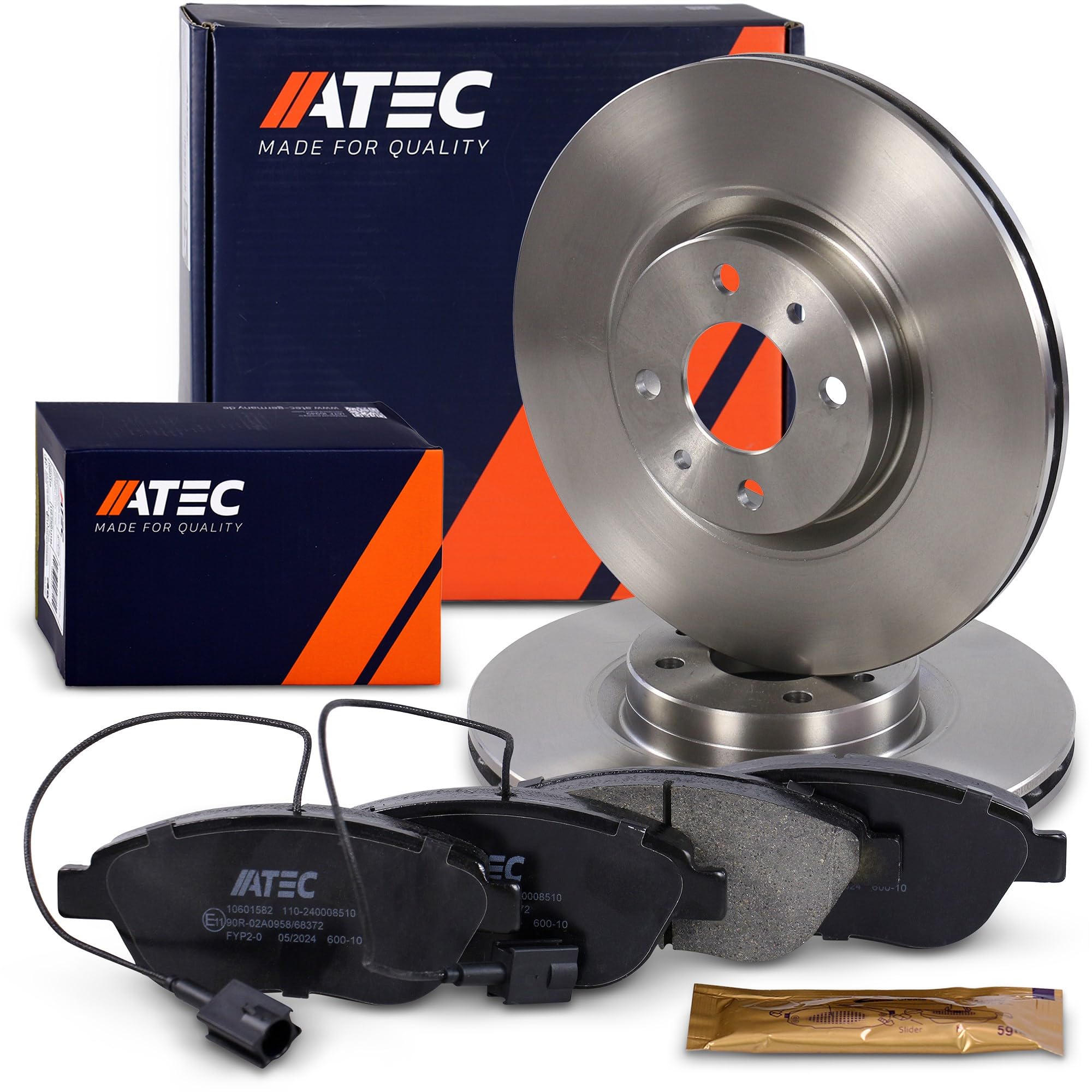 ATEC Germany Set freni asse anteriore incl. dischi freno Ø 284 mm ventilati | Compatibile con: FIAT BRAVO II, BRAVO Van, STILO, STILO Multi Wagon, STILO VAN, LANCIA DELTA III