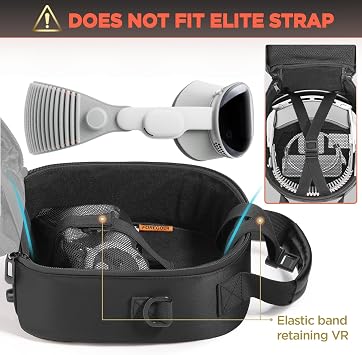 HARD Carrying Case Compatible with FOREGOER Oculus/Meta Quest 3, Quest 2, Apple Vision Pro, VR Gaming Headset and Touch Controllers, Travel with Lens Cover for Oculus Quest 2/Quest 3 Accessories