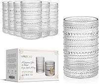 Vista 8 de Amzcku Juego de vasos Highball vintage de 12 - Vasos de cocina para agua, cóctel, leche, jugo y bebida