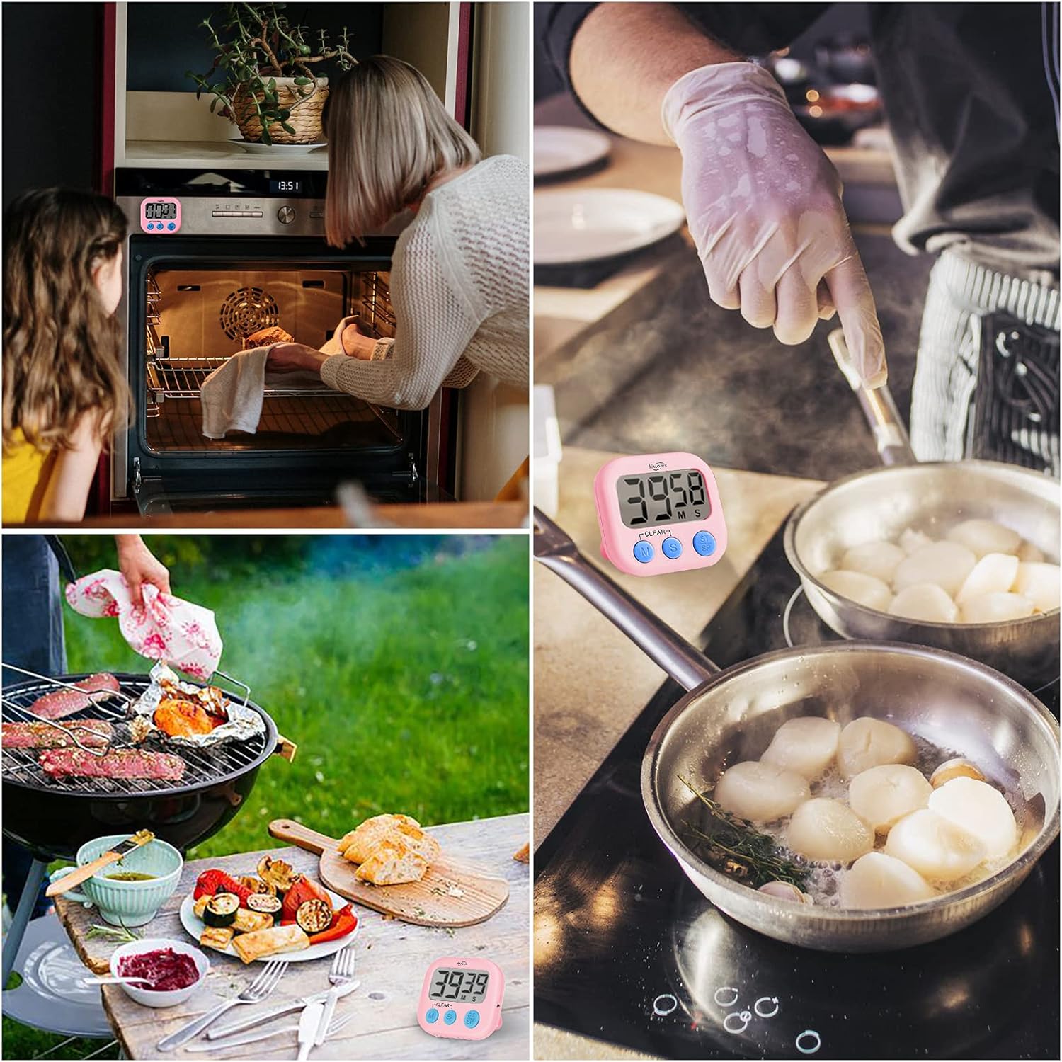 Kissarex Digital Kitchen Countdown Timer Teachers Classroom Counter Large LCD Loud