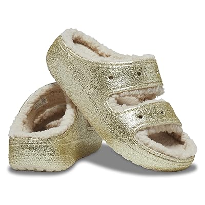 Crocs Classic Cozzzy Sandals Shoes Stucco/Glitter