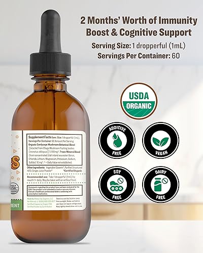 Miniatura 2 de RawGuru Cordyceps Suplemento de hongos  Extracto vegano de Cordyceps con oligominerales  Nano procesado refuerzo de inmunidad y suplemento cognitivo