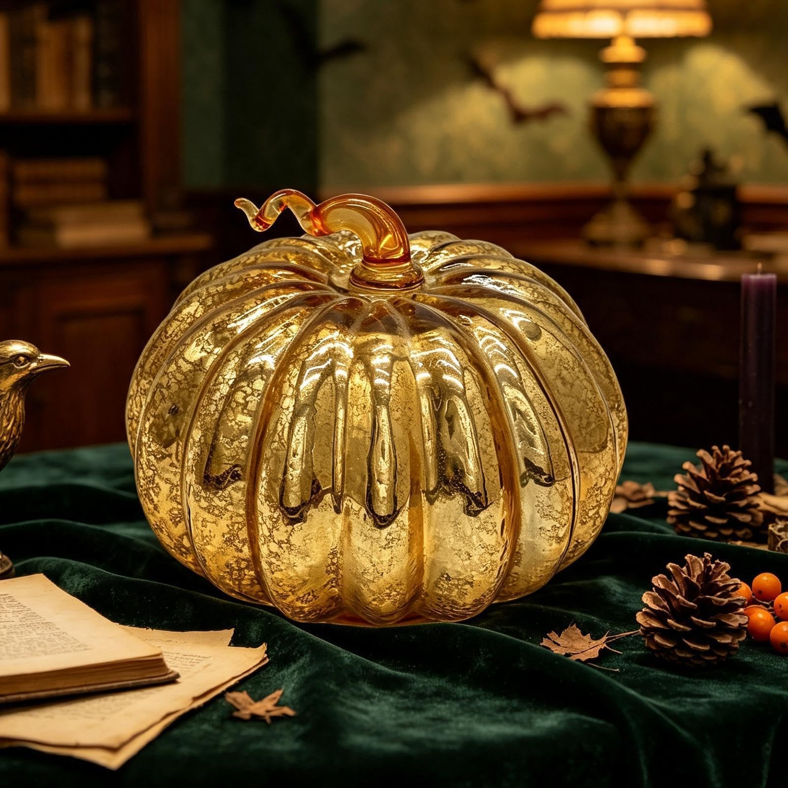la lampada autunnale decorativa arancione caldo della con il temporizzatore | Decorazione luminosa a forma di zucca a batteria, per tavolo da pranzo, ingresso, libreria, camera da letto, soggiorno