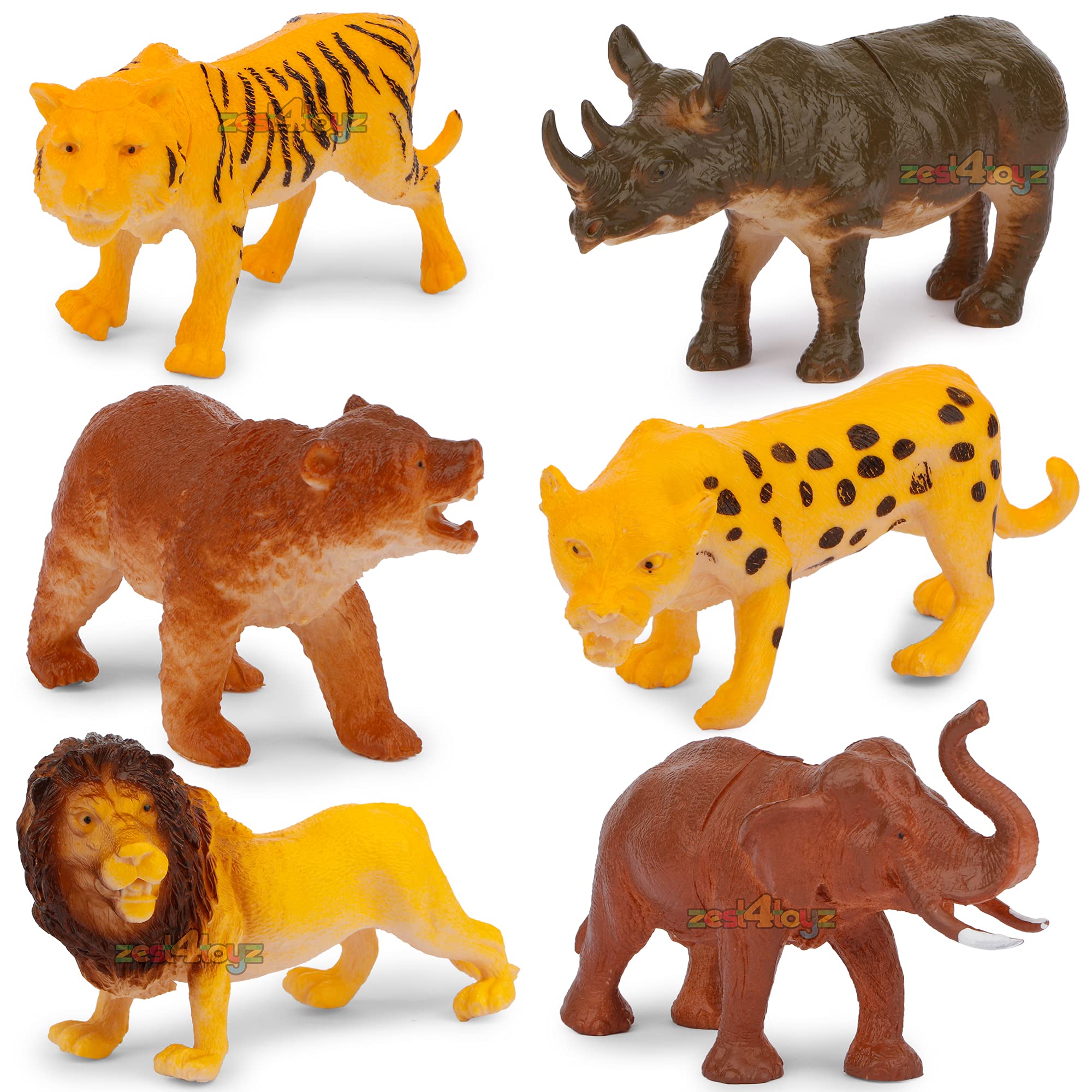 Zest 4 Toyz Set of 6 Wild Life Animal Jungle Model Toys Figure Playing Set Educational Gift Toys for Kids (Multi Color) (B09CMQXMC5) Amazon Price History, Amazon Price Tracker