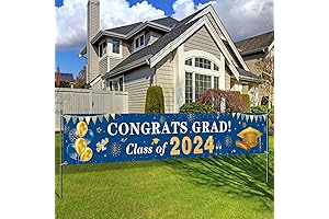 2024 Graduation Decorations: Class of 2024 Grad Banner and Yard Sign