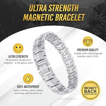 MagnetRX Matching Magnetic Bracelet & Necklace Ultra Strength Magnetic Bracelet & Necklaces Premium Quality, Comfortable and Stylish Jewelry Set