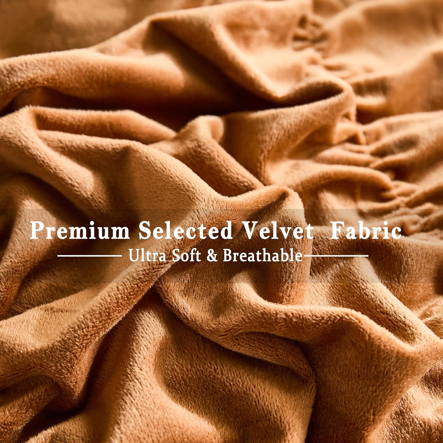Bedbay Velvet Ruched Comforter Set Queen Size,Boho Shabby Chic Bedding Comforter,Ultra Soft Burnt Orange Velvet Bedding Set Full Size,All Season Lightweight Fluffy Comforter Bed Set 3 Pcs