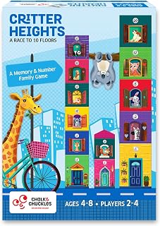 Chalk & Chuckles Critter Heights, Fun Memory & Strategy Board Game, Learn Numbers & Sequencing, Learning & Educational Mat... Price In India