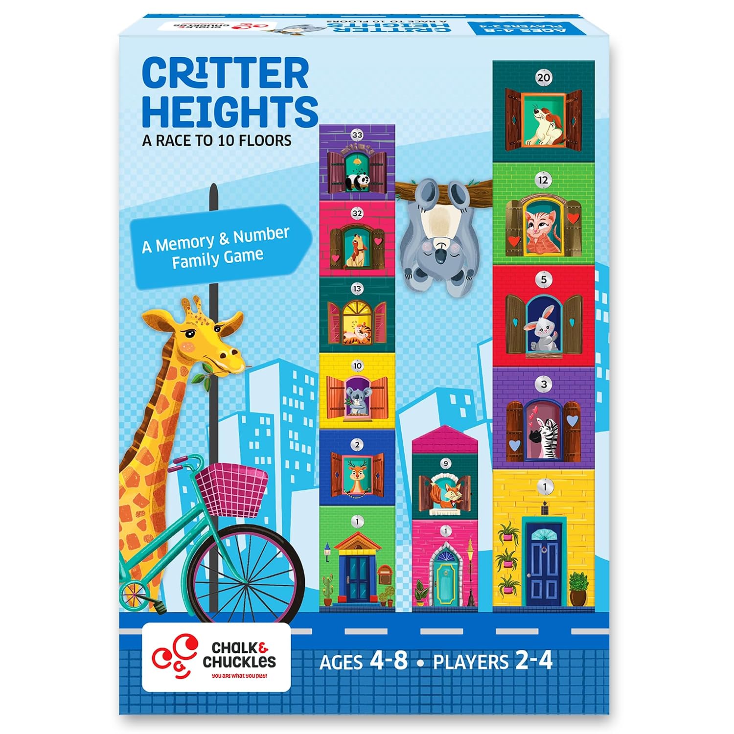 Chalk & Chuckles Critter Heights, Fun Memory & Strategy Board Game, Learn Numbers & Sequencing, Learning & Educational Math Toy, Gifts for Boys & Girls Ages 4, 5, 6, 7, 8 Years Toy Review India (Iknoor World )
