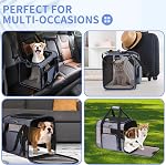 Fostanfly Cat Carriers for Medium Cats Under 20 lbs, Dog Carriers for Small Dogs, Extra Large Pet Bag Soft Sided with Big Pocket,4 Ventilated Windows, 3 Doors