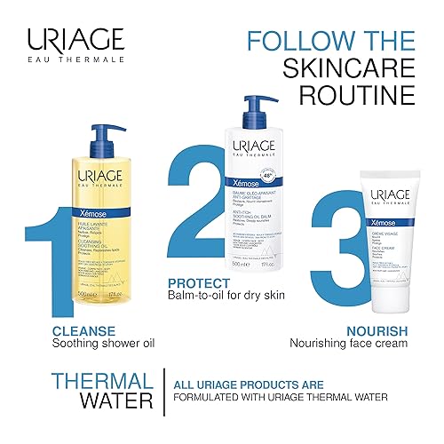 Miniatura 6 de URIAGE Bálsamo de aceite calmante antipicazón Xemose 6.8 onzas líquidas  Tratamiento antipicazón para nutrir intensamente la piel de la cara y el