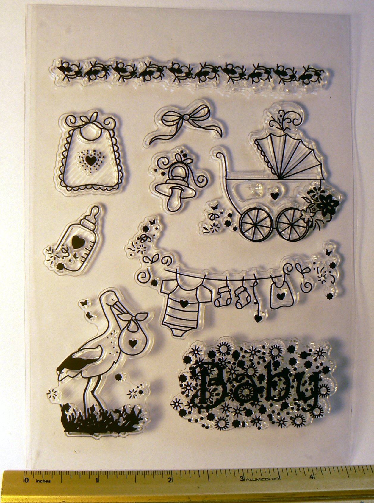 Baby Elements Clear Rubber Stamp Sheet