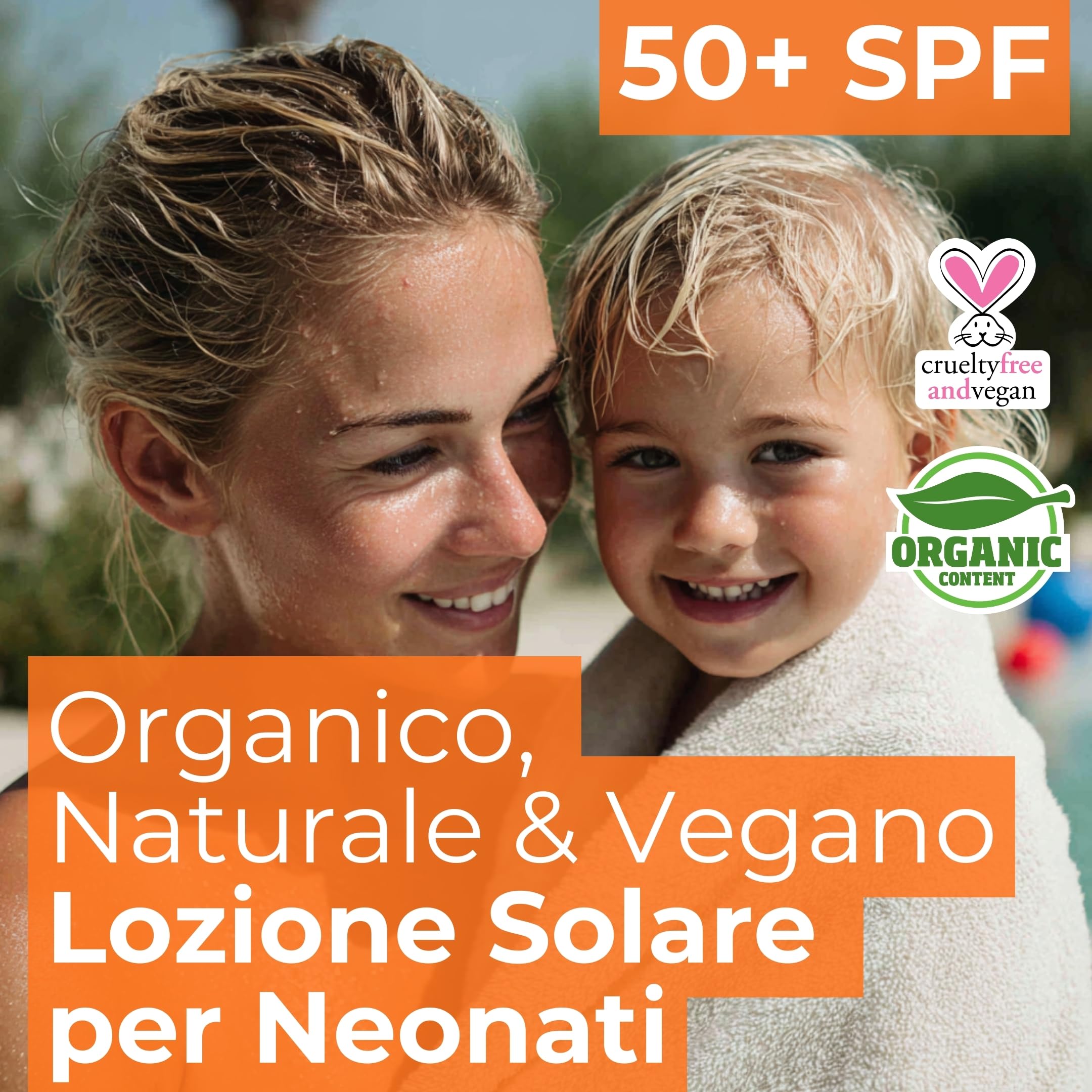 Minoris Baby Lozione Solare SPF 50+ | Organica, Naturale & Minerale per Pelle Sensibile | Ipoallergenica, Vegana, Resistente all’Acqua, Protezione ad Ampio Spettro, Testata Dermatologicamente, 150 ml