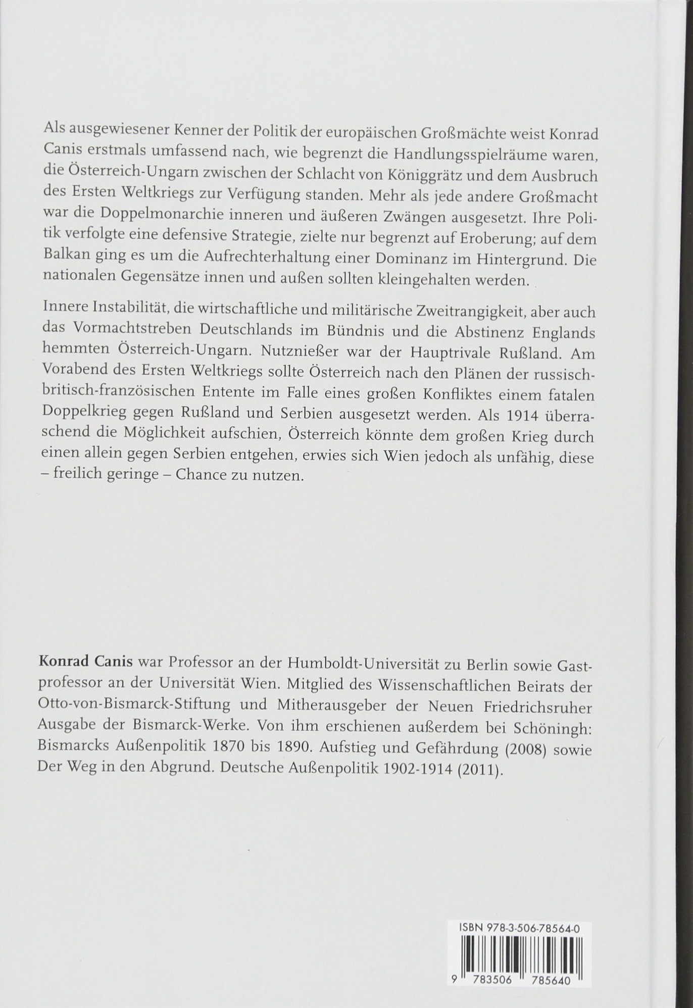 Die bedrängte Großmacht: Österreich-Ungarn und das europäische Mächtesystem 1866/67-1914