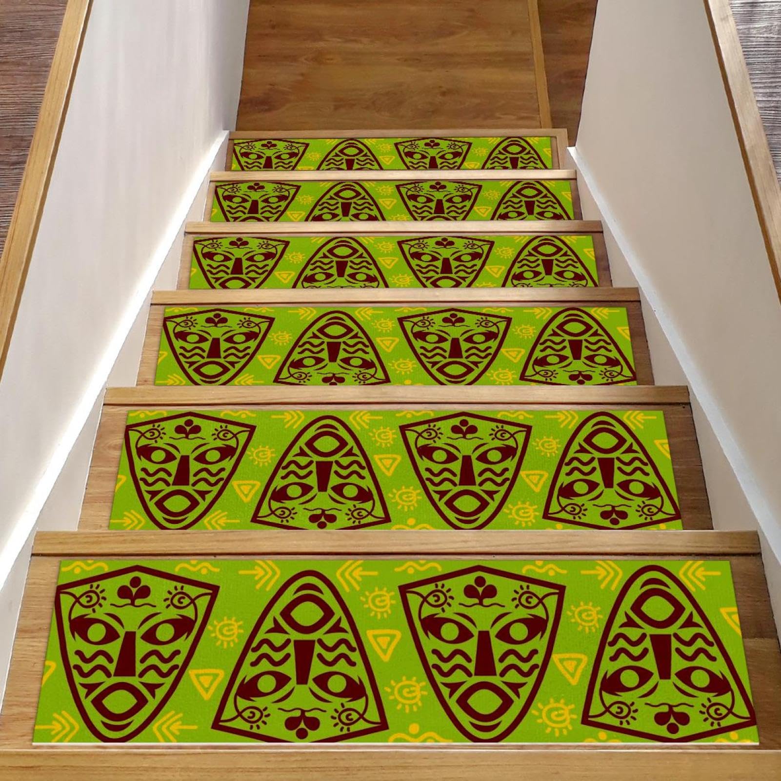 Alfombra para peldaños de madera que evita caídas de niños y mascotas con base lavable