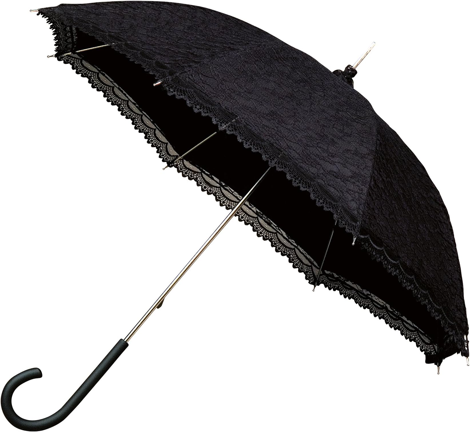 Black Lace Gothic Wedding Races Parasol Umbrella