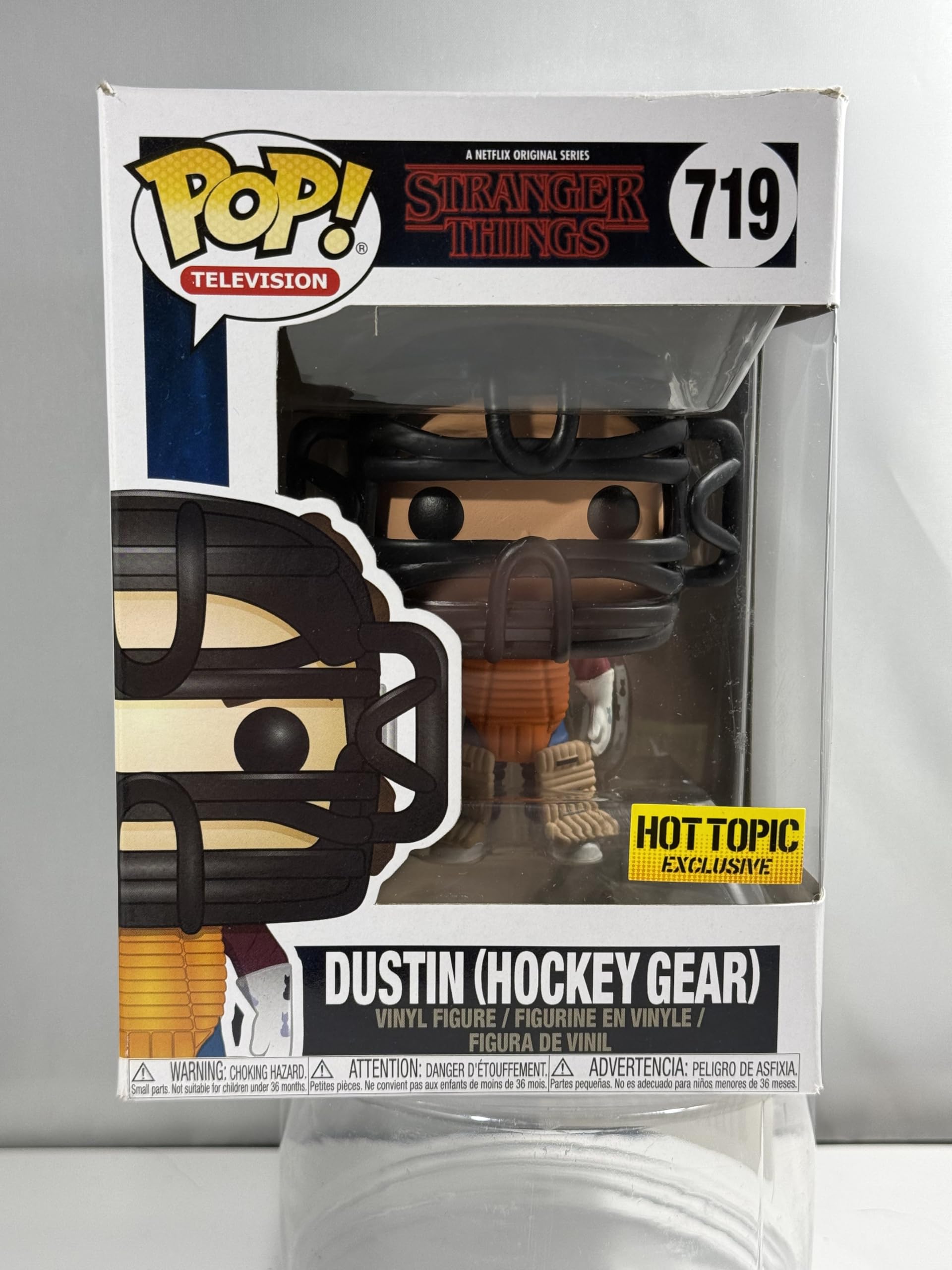 Funko Pop! Television #719 Stranger Things Dustin Hockey Gear (Hot Topic Exclusive) : Toys & Games