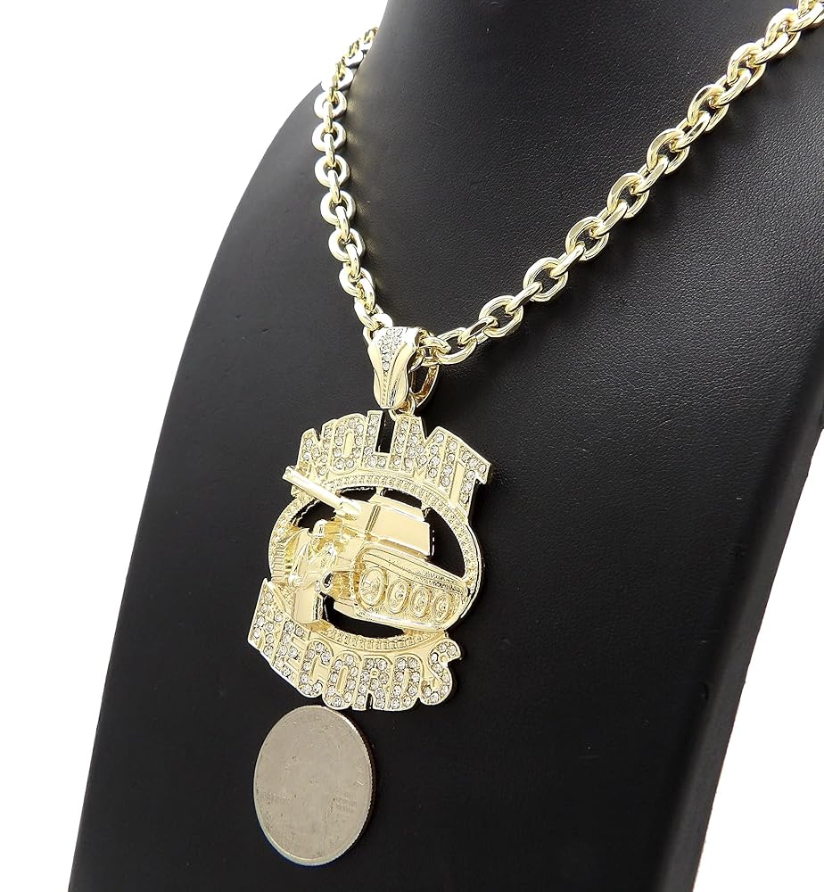 Amazon.com: Iced Out No Limit Records Pendant 5mm 18