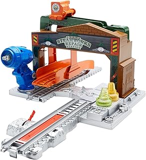 Fisher Price DFM70 - Thomas and Friends TrackMaster Sodor Steamworks Repair Station - Motorized Railway Train Track Playset