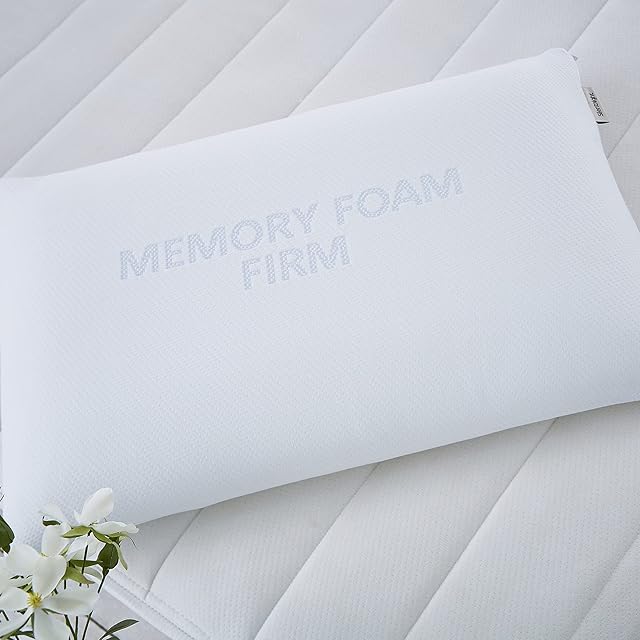 Silentnight Memory Foam Pillow  Orthopedic Pillow for Shoulder and Neck Pain Relief and Support  Hotel Quality Memory Foam Bed Pillow Machine Washable Cover for Back Stomach and Side Sleepers  Firm