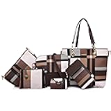 OTMIPIML Purses and Handbags for Women Synthetic Leather Tote Crossbody Bags Satchel Purses Set 6pcs | Set, 6pcs, Set, 6pcs