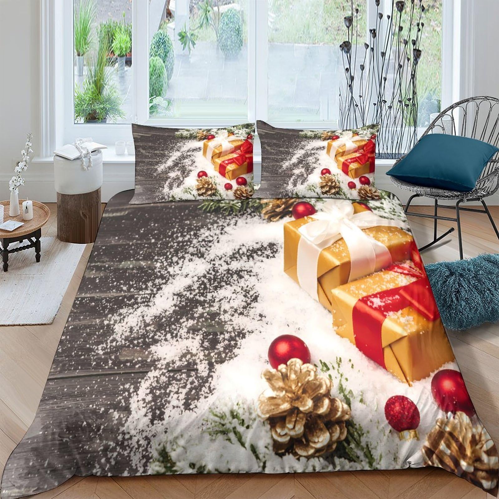 Ctjqhvkz Style-3 3D Printed Scene Fitted Sheet Microfiber Soft Pinecone Bed Cover For Bedroom Guest Room Decor Single（135X200cm）