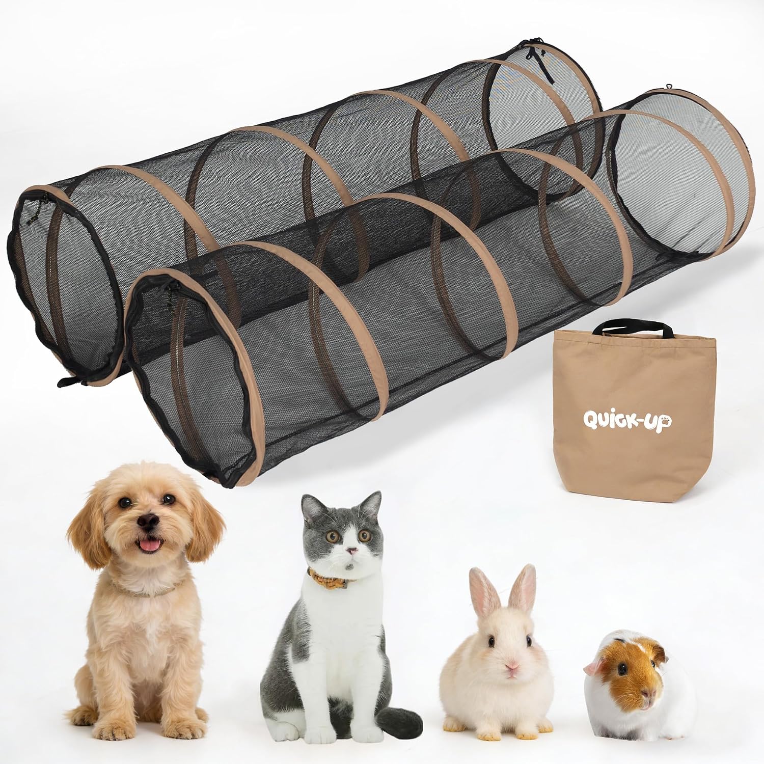Cat Furniture for Indoor and Outdoor Playpen Portable Cat Tunnels, Kennel Enclosure,Portable Catio for Indoor Cats, Dogs & Small Animals,Easy Connected with Tents or Cubes,2 Packs.