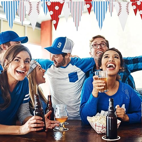 Miniatura 4 de VitalCozy Banderines de fútbol americano de 131 pies, banderines de fútbol americano, banderines para fiesta de fútbol, suministros de fiesta de