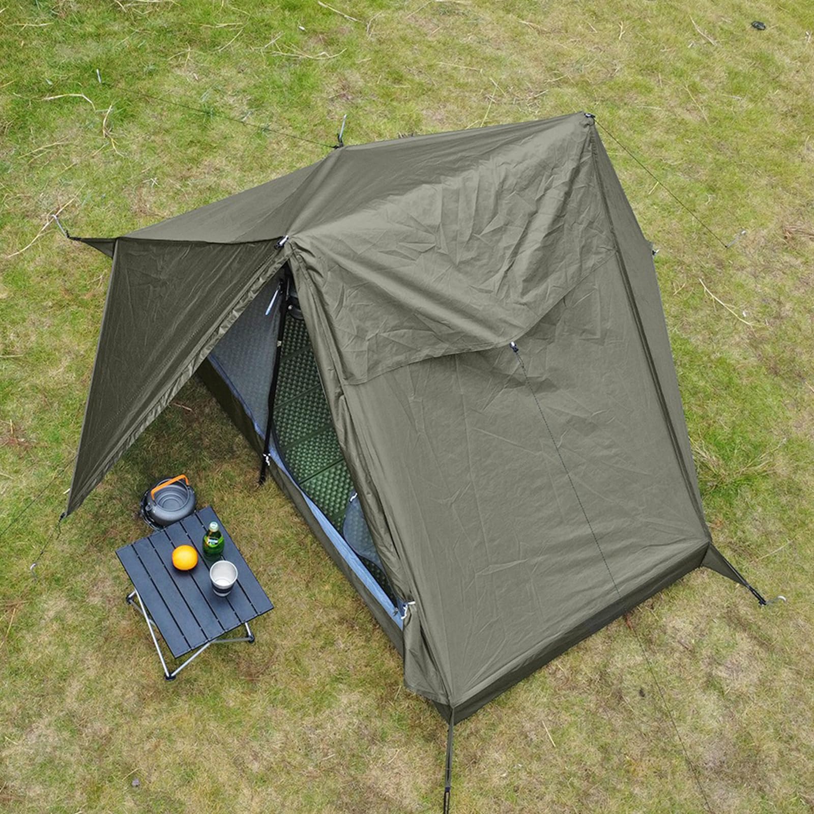 Amazon.co.jp: 無骨ピラミッドテント 1人用 超軽量 防水 二重構造 通気
