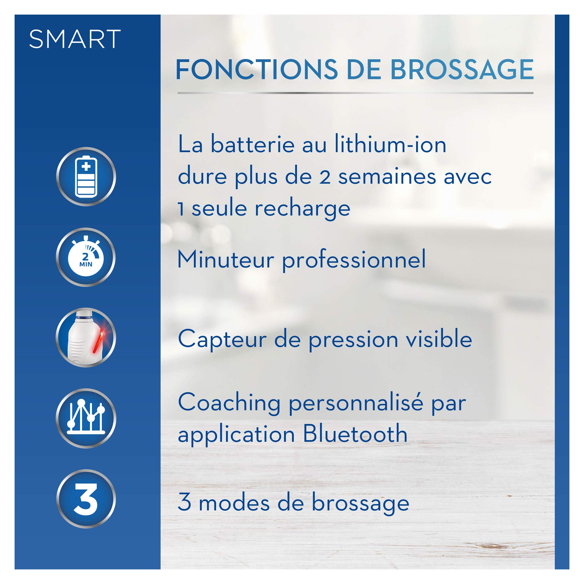 Oral-B Smart 4 Brosse À Dents Électrique Rechargeable Avec 1 Manche Connecté Bluetooth, Noir, 2 Brossettes Et 1 Étui De Voyage Offert
