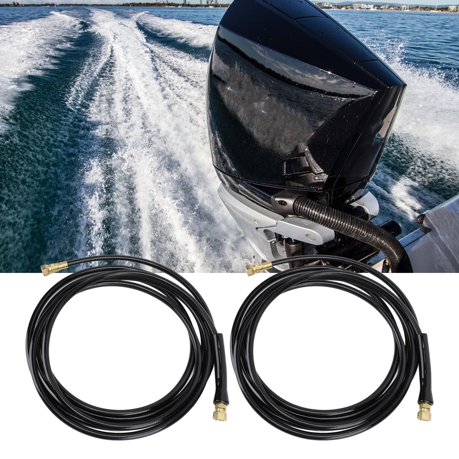 AMONIDA Kit Tubo Fuoribordo 16ft, Design Resistente in Gomma, per Motore