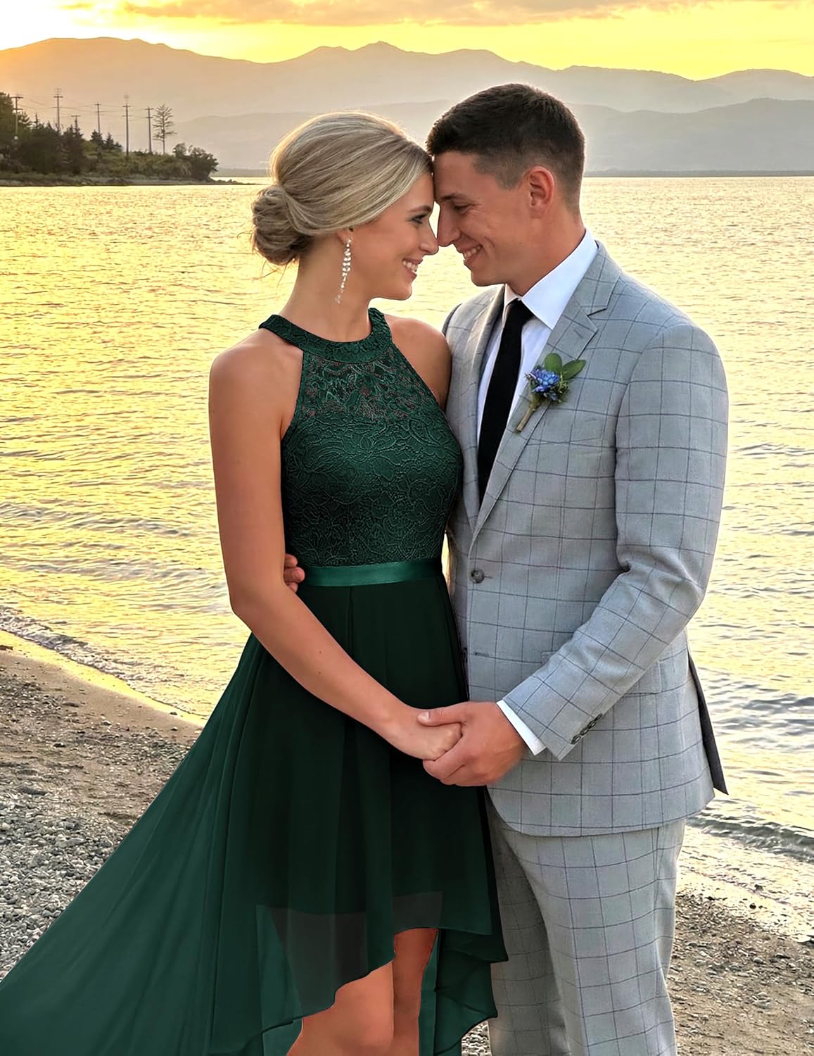 Wedtrend Women's Formal Dresses Halter Bridesmaid Dresses Cocktail Dress High Low Prom Dress - Image 3