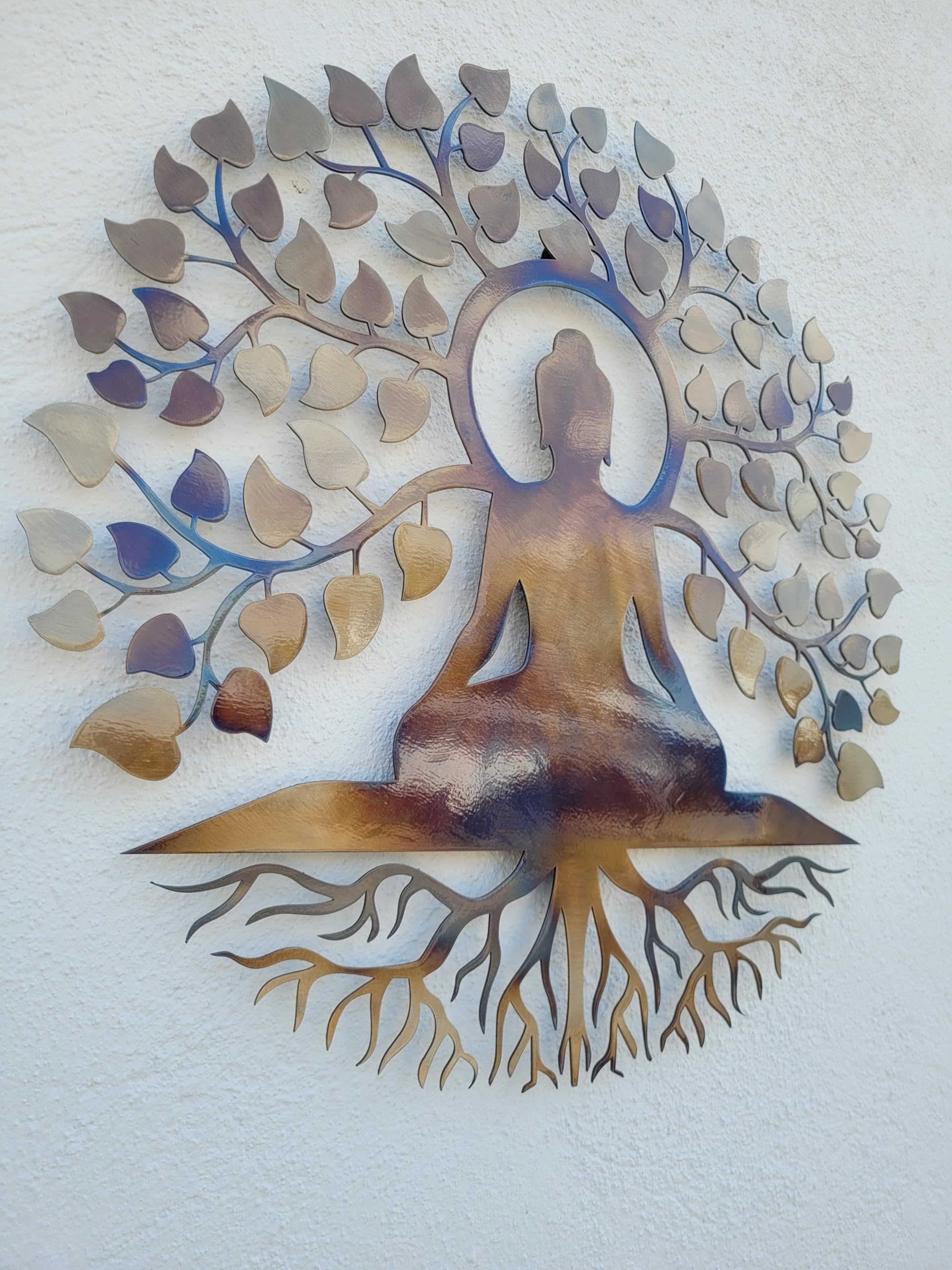 MetalArtWallDecor Decoración De Pared De Metal De Buda, Decoración